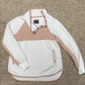 Abercrombie Sherpa fleece snap up M